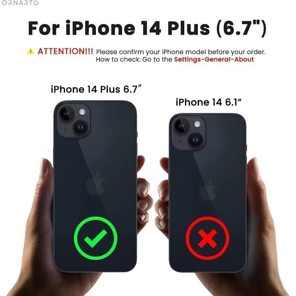 iPhone 14 Plus Case with Screen Protector [2 Pack] BLACK - SEALED